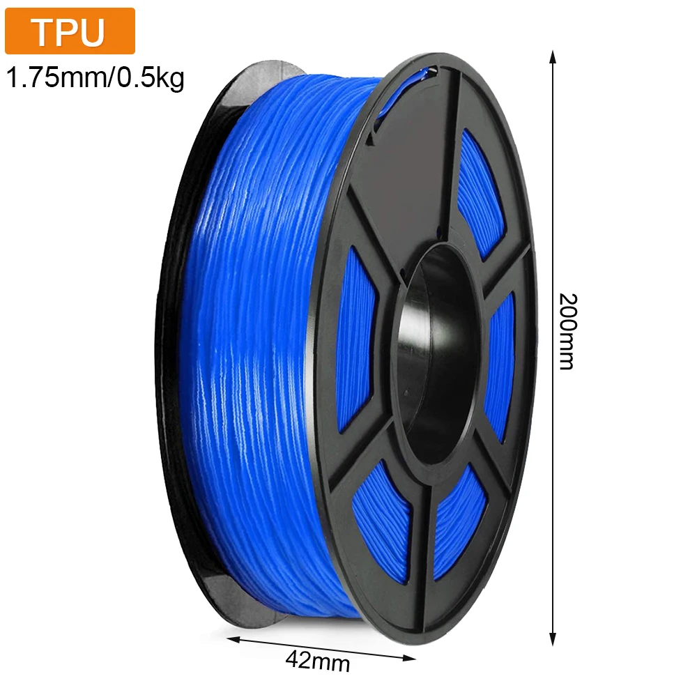 tpu filament 1 75mm 0 5kg high accuracy flexible tpu 3d printer filament for printing keyrings insoles mobile phone cases free global shipping