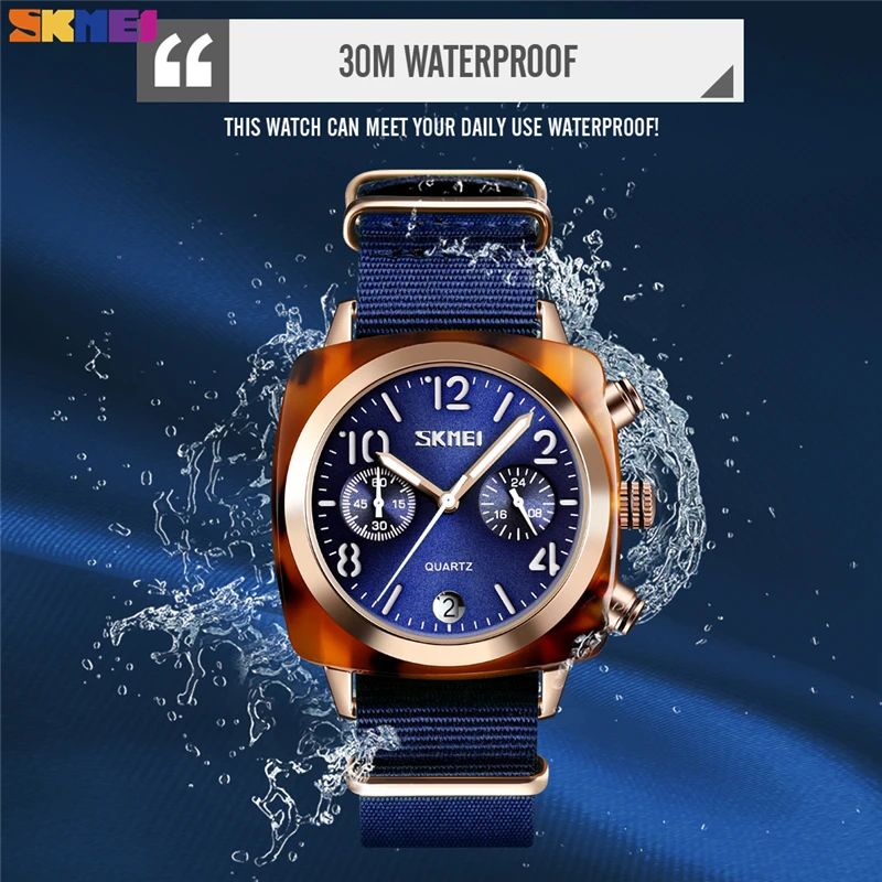 

SKMEI Women Watches Quartz Wristwatches Big Dial Stopwatch Calendar Display Waterproof Quartz Watch Women relogio feminino 9186