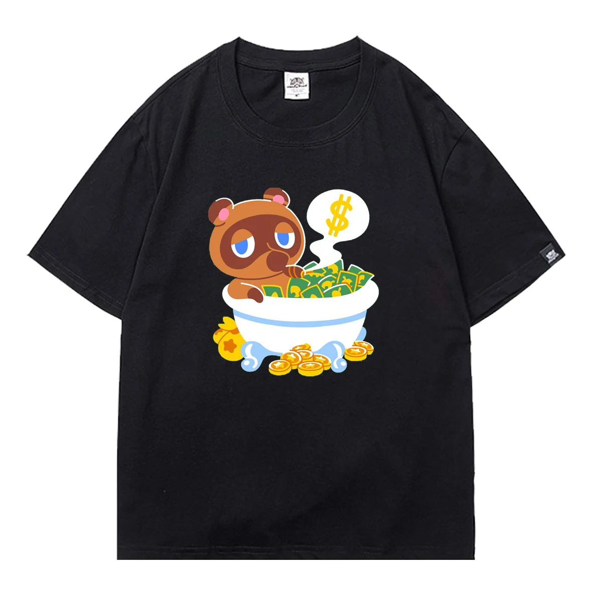 

Oversized Women's T-shirt Animal Crossing Kawaii High Street Cartoon Print T Shirt Women Short Sleeve Street Girl Loose T-shirt