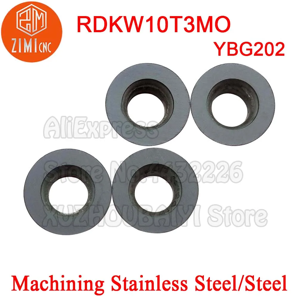 10pcs RDKW10T3MO YBG202 Carbide Milling Inserts Turning Tools CNC Cutter Lathe RDKW Blade for stainless steel and - купить по