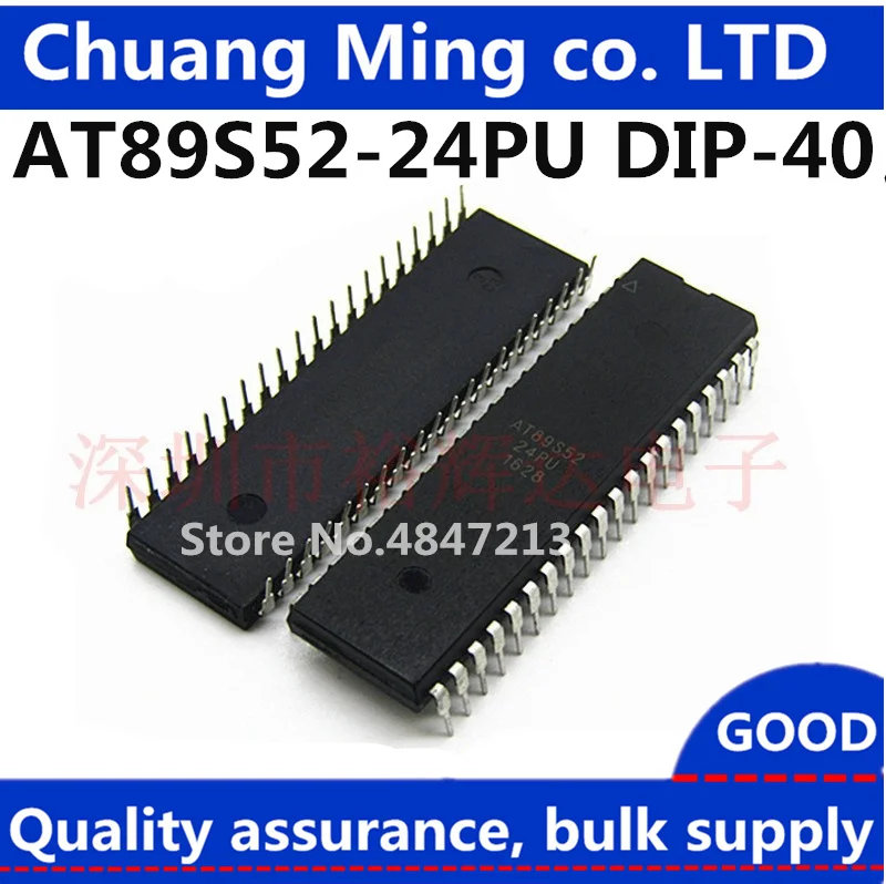 AT89C51 24PU AT89C52 24PI AT89S51 AT89S52 AT89C2051 AT89C4051 AT89C55WD AT89C1051 10 шт./лот IC в наличии!|Запасные части|
