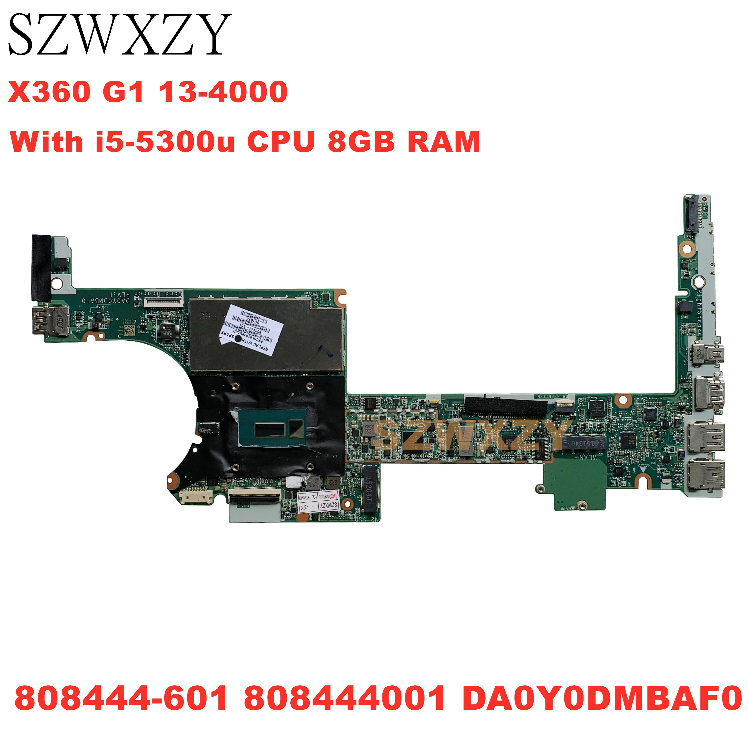 Для HP призрак X360 G1 13-4000 материнская плата портативного компьютера с I5-5300u