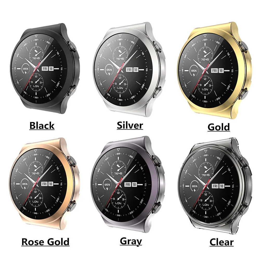 

Защитный чехол на весь экран для Huawei Watch GT 2 Pro, мягкий гибкий чехол из ТПУ, тонкий легкий прочный Чехол-бампер для GT2 Pro