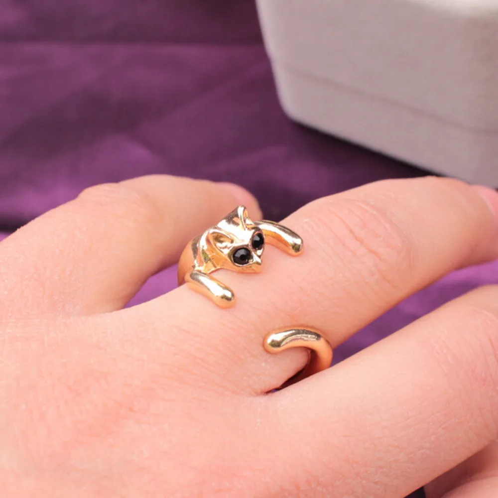 2017 популярные модные милые ювелирные изделия женские посеребренные котенок