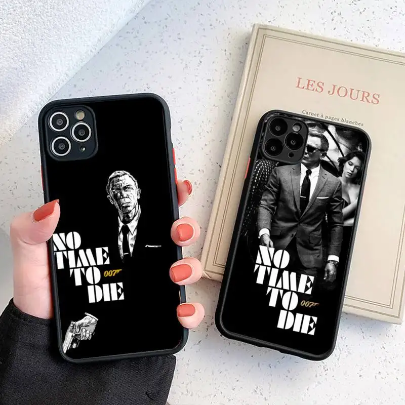 

Hot 007 No Time To Die Phone Case For iphone 13 12 11 8 7 plus mini x xs xr pro max matte transparent cover