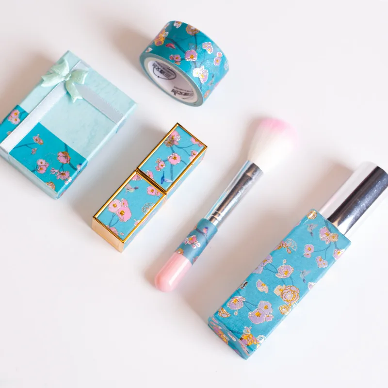 Декоративная помада в виде цветка персика стикер для макияжа клейкая лента