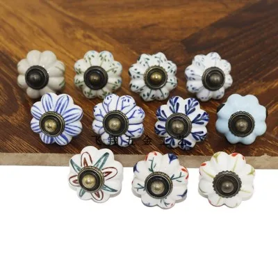 34 мм Тыква Форма дизайн мебели Керамика ручки шкаф тянет ящик шкафа Кухня ручка