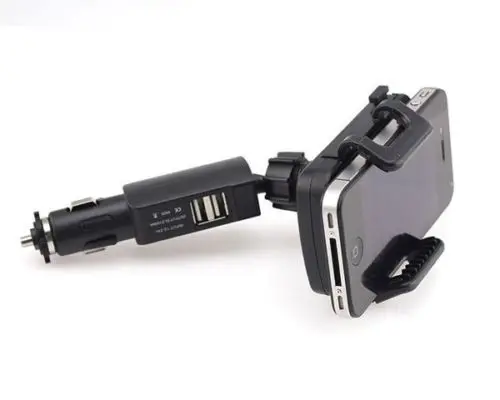 Двойной USB 2 порта автомобильное зарядное устройство держатель телефона для samsung