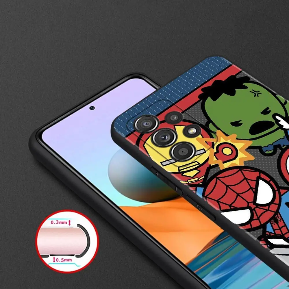 Cover For Samsung Galaxy A51 A71 A41 A31 A11 A01 A12 A21 A21s A52 A32 A02s A72 A22 A02 A42 F42 Shell Marvel Superhero Sticker