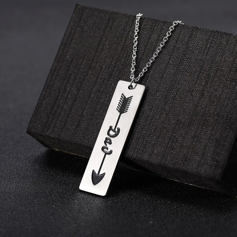 Myshape Mom and Dad Family Home Engraved Stainless Steel Tag Necklace for Women Men Chrismas Gift | Украшения и аксессуары