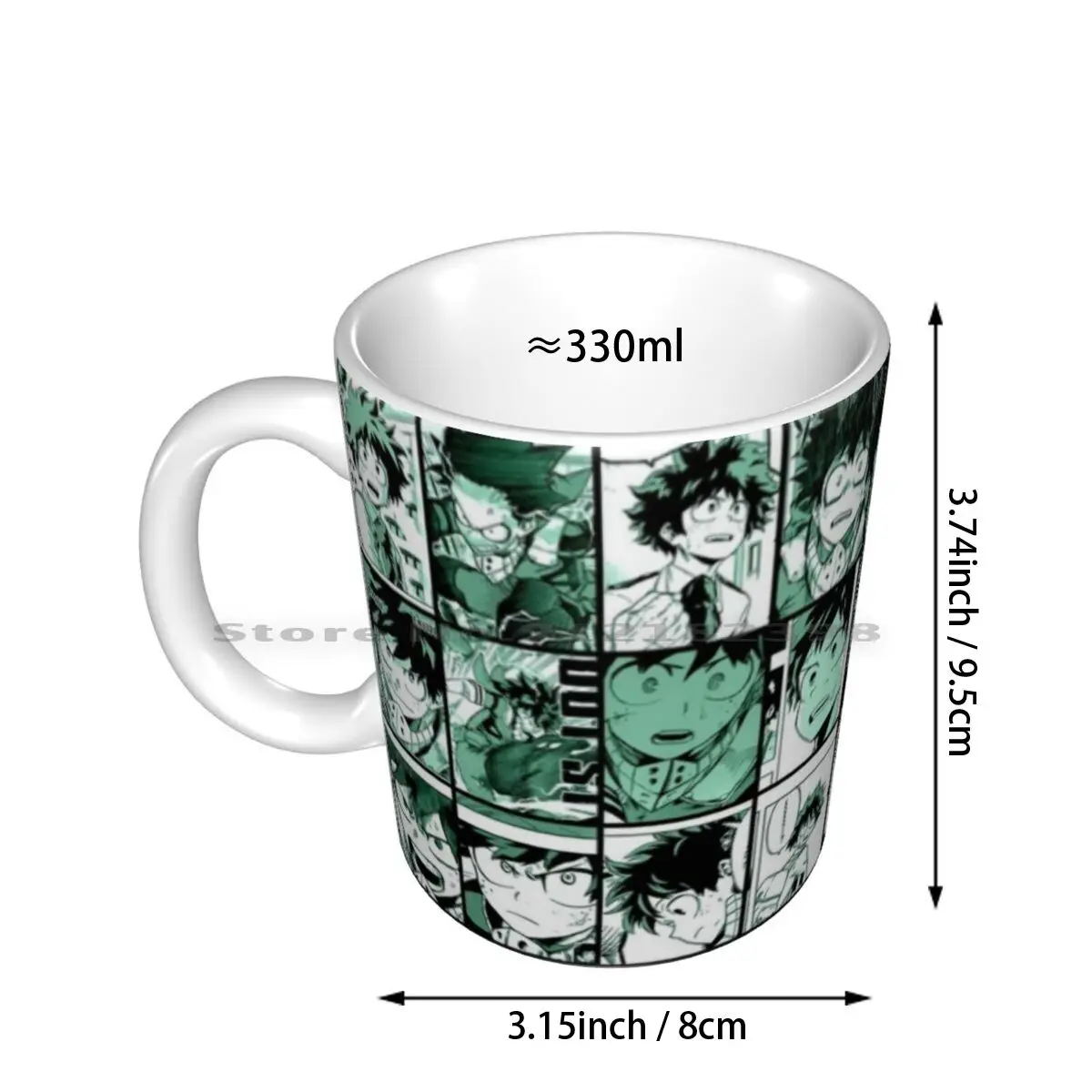 Midoriya Izuku Collage Color Version Ceramic Mugs Coffee Cups Milk Tea Mug Boku No Hero Academia Official Art Manga | Дом и сад