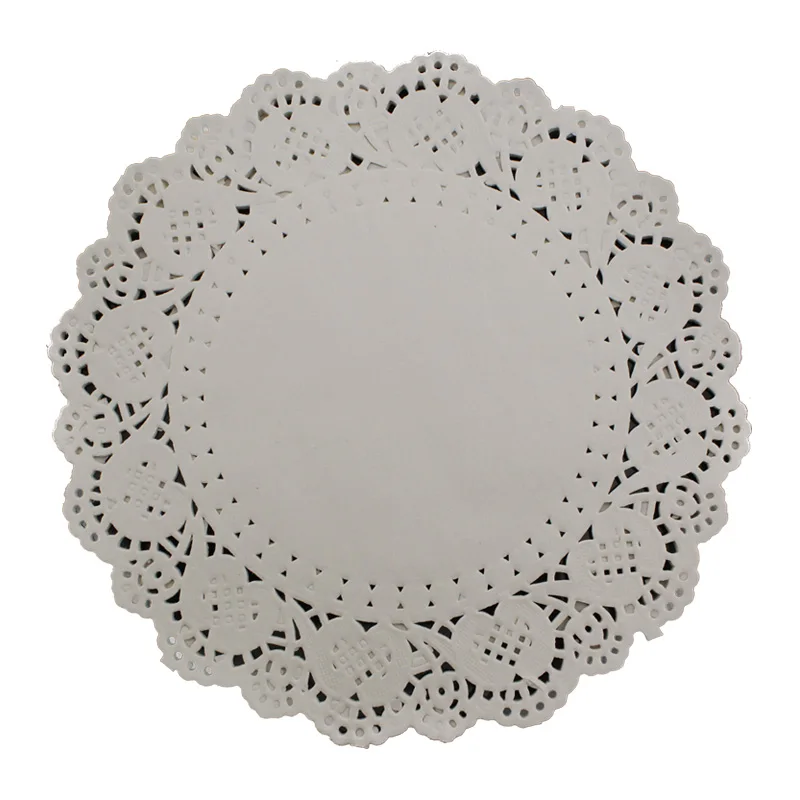 

50pcs 7.5inch Diameter 19cm White Round Paper Pad Lace Doilies Napkins Cake Decoration Baking Package
