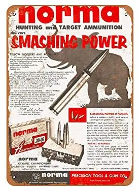 Рустик норма боеприпасы винтажный вид металлический знак | Дом и сад