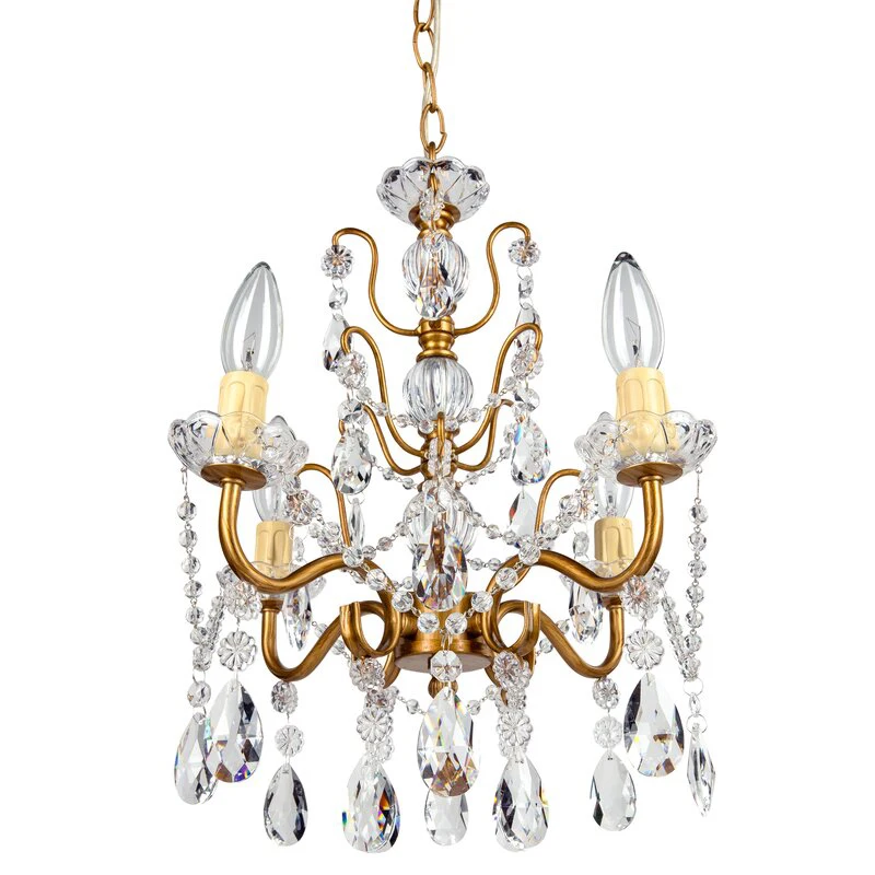

Wrought iron retro crystal chandelier duplex floor living room dining room bedroom classical light luxury candle chandelier