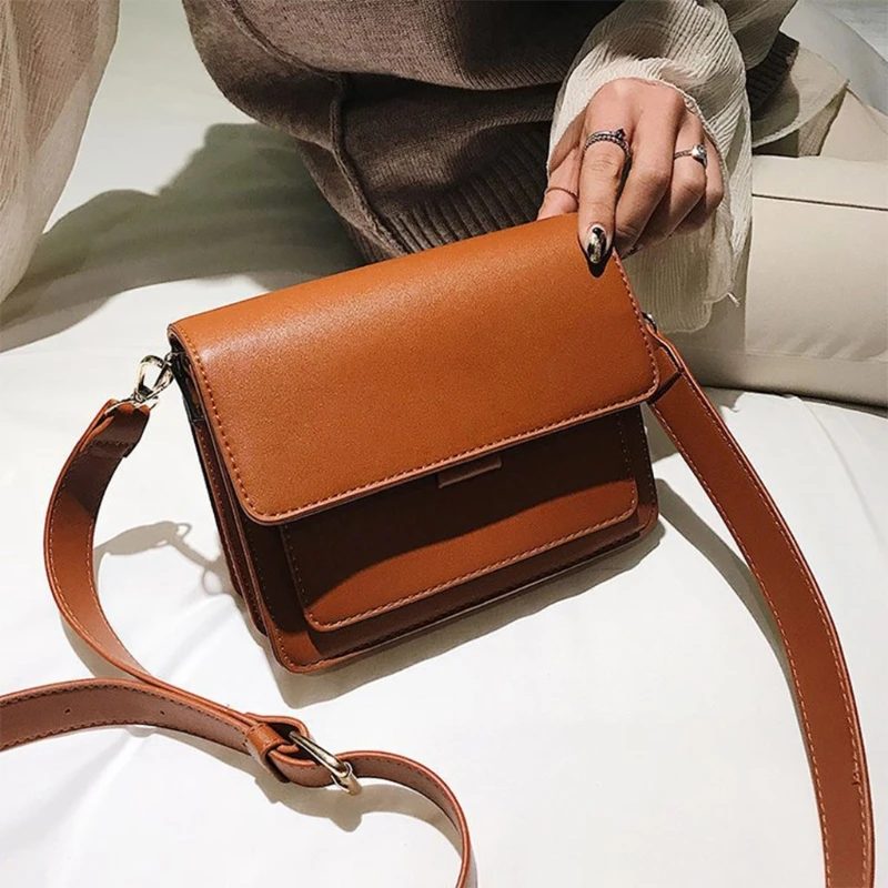 

K5DA Women Crossbody Bag Leather Flap Shoulder Bags Handbags with Adjustable Straps Elegant Messenger Bag for Ladies
