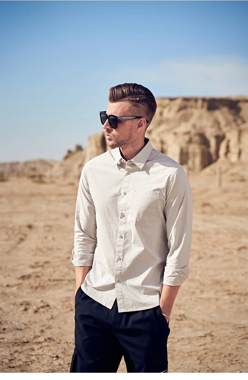 Enjeolon, Осень-зима, мужские повседневные рубашки, Camisa Masculina, длинный рукав, отложной воротник, рубашка, модная одежда, CX2541-1