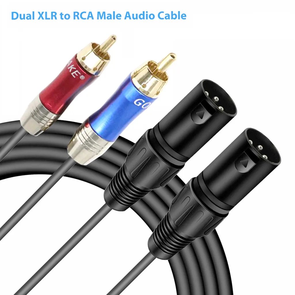 OMESHIN двойной Xlr к двойному Rca аудио кабель профессиональный связи 5ft Женский/Папа