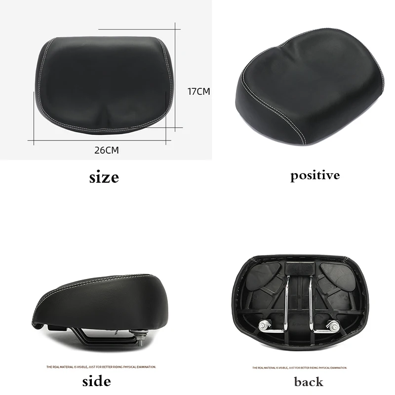 Widen Large Bicycle Saddle Mountain Road MTB Fixed Gear Cycling Cushion Pad Comfortable Bike Seat Synthetic Leather Steel | Спорт и