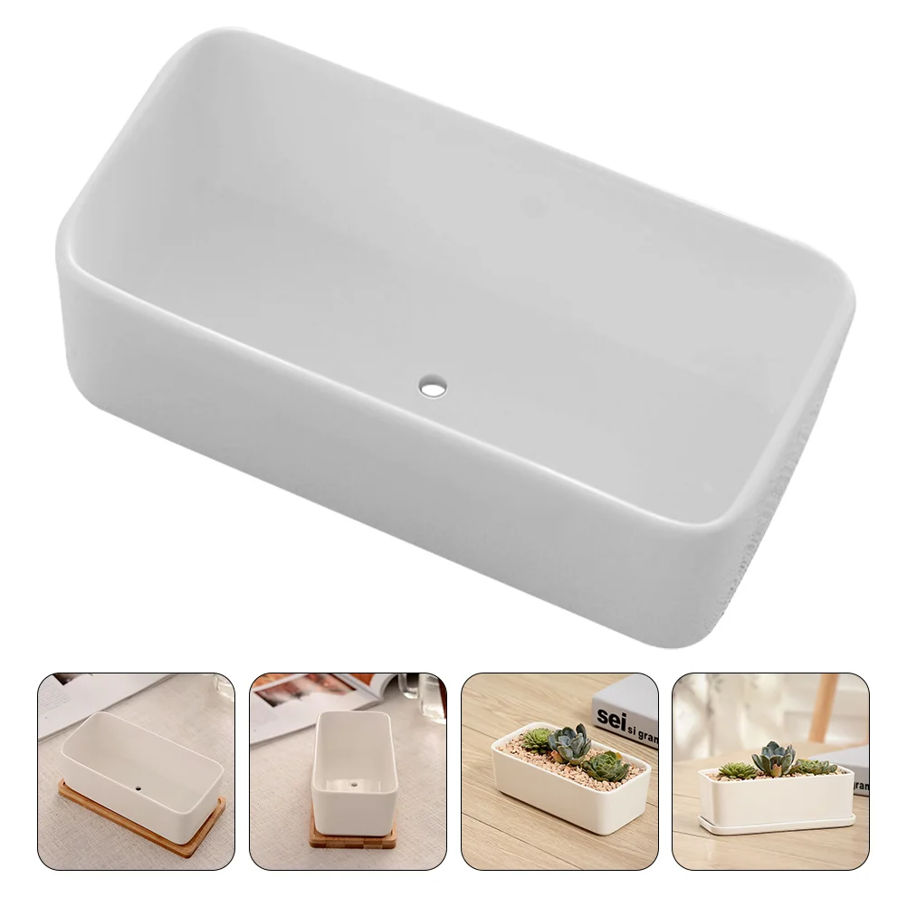 

2Pcs Creative Ceramic Succulent Pots Garden Flower Plant Pots Home Furnishing