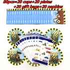 Украшение для дня рождения, одноразовая посуда для мальчиков, подставка под стаканы, салфетки для строительства автомобиля, набор аксессуаров для вечеринки