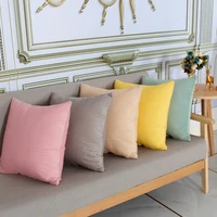 autumn and winter home sofa cover plush pillowcase creative solid color fabric craft sofa cushion pillow