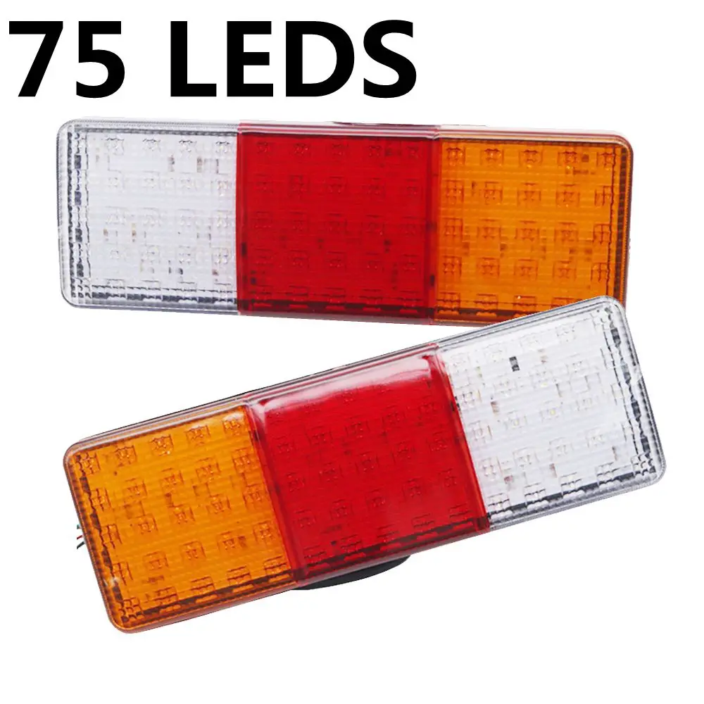 75 LEDS Marlaa DC 12 В 24 В светодиодный задний светильник, стоп-сигнал, Задний обратный светильник, индикатор для грузовика, прицепа, лодки, автомобиля, Предупреждение светильник - Цвет: 75 LEDS