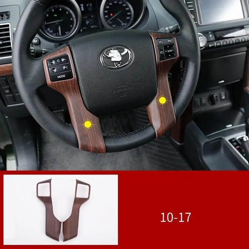 Автомобильная автомобильная хромированная наклейка на руль для Toyota Prado 10 11 12 13 14 15