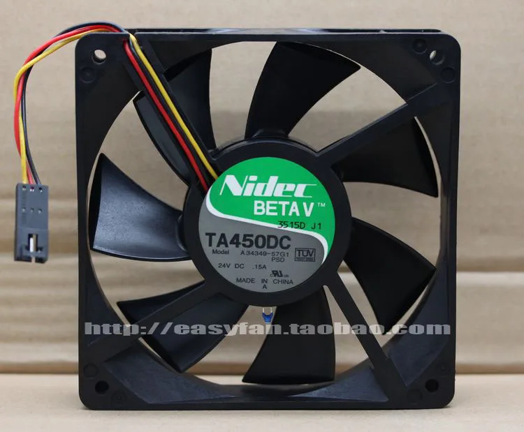 NIDEC TA450DC A34349-57G1 12 см 12025 24 В 0.15A двойной шар 3-проводной Вентилятор 120x120x25 мм