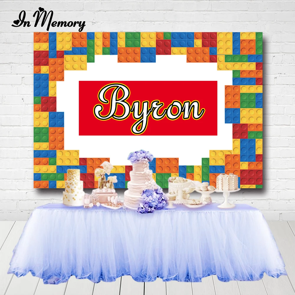 InMemory красочный фон для фотосъемки лего детей день рождения фоны фотостудии
