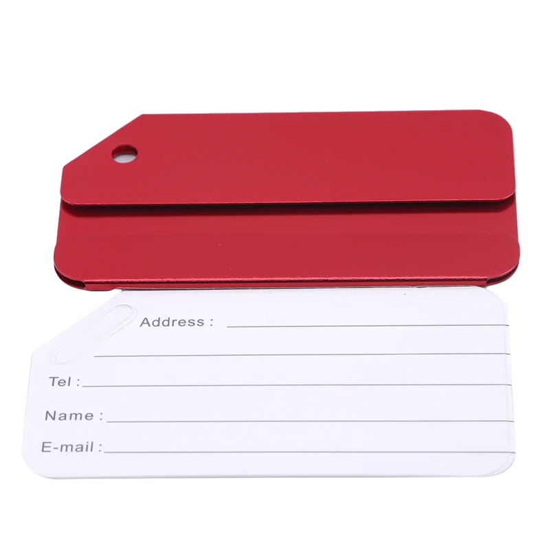 

Practical Travel Goods Portable Aluminum Alloy Luggage Tag Multifunctional Suitcase Address Tag Holder