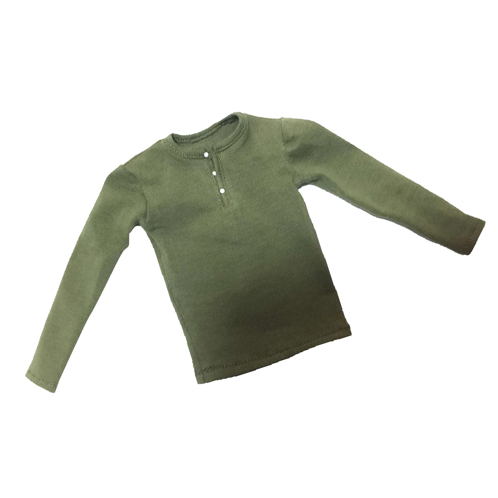 Футболка с длинным рукавом 1/6 Scale верхняя одежда для мужской фигурки 12 дюймов