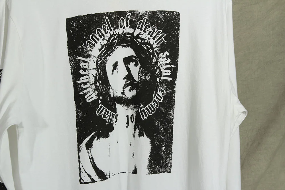 

20AW SAINT MICHAEL Tee Men Women Couples 100% Cotton T Shirt High Street Oversized Hip-hop T-shirt