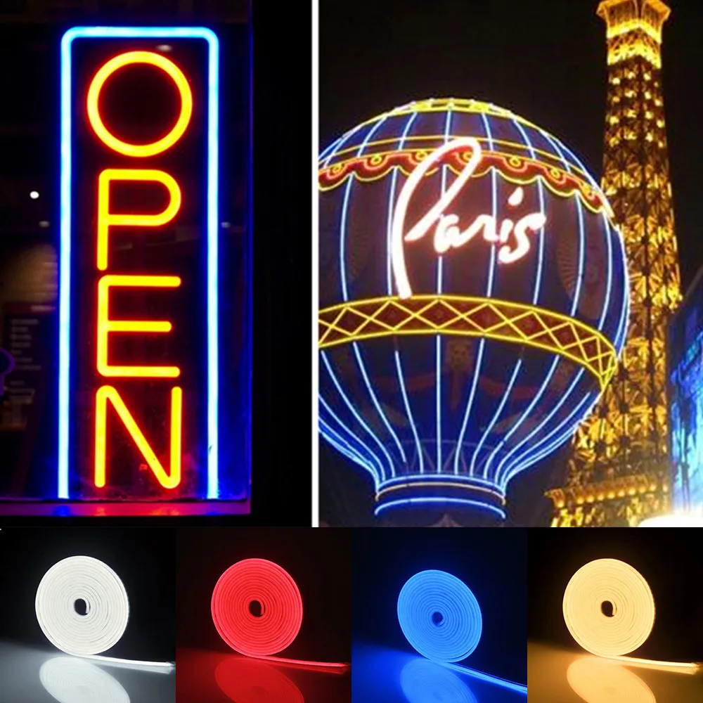 Круглая гибкая светодиодная лента уличная Водонепроницаемая декоративная