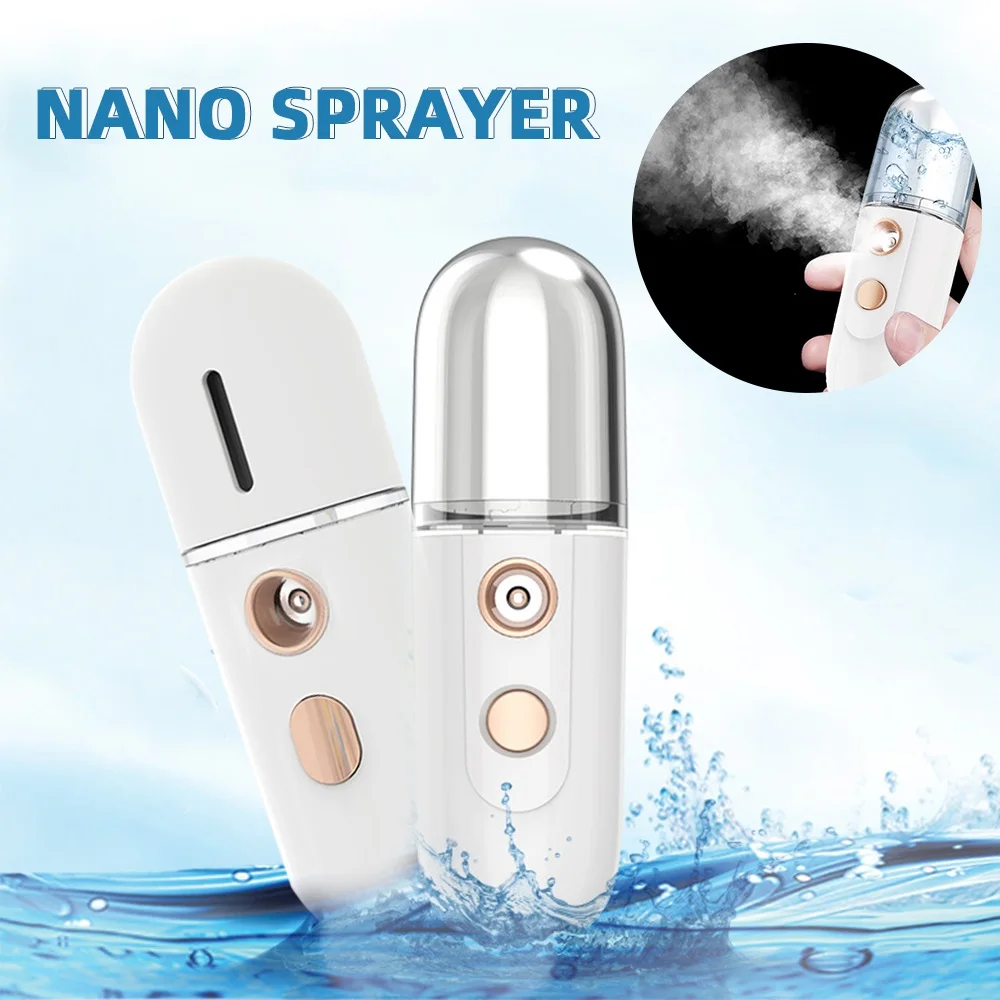 

Portable USB Rechargeable Face Mist Nano Sprayer Facial Body Nebulizer Steamer Face Humidifier Instrument Spot Cleaner