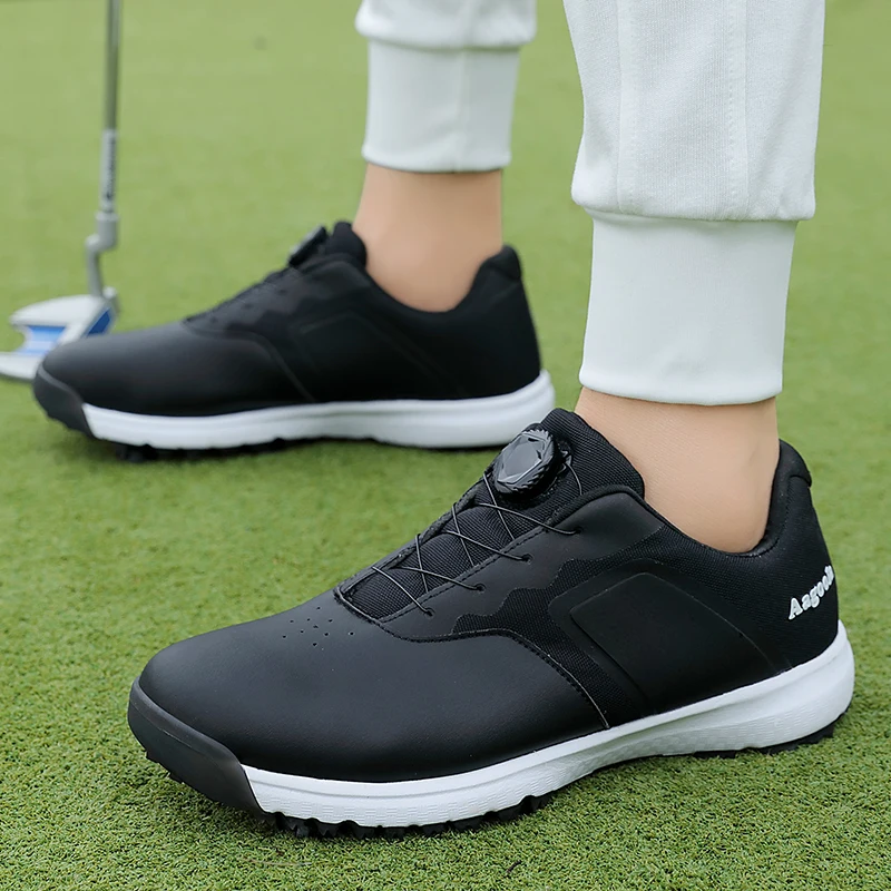 

Spring Golf Shoes Mens White Leather Golf Shoe for Man Designer Big Size Gym Men Sneakers Anti-Slippery Professional Golf Spikes