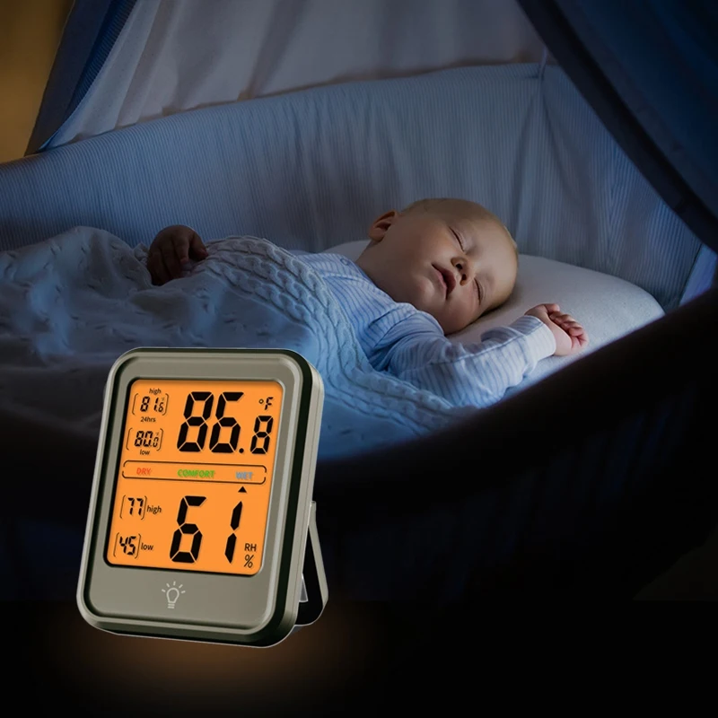 

Electronic Digital Hygrometer Indoor Thermometer with Backlit Accurate Temperature Humidity Monitor for Home, Office