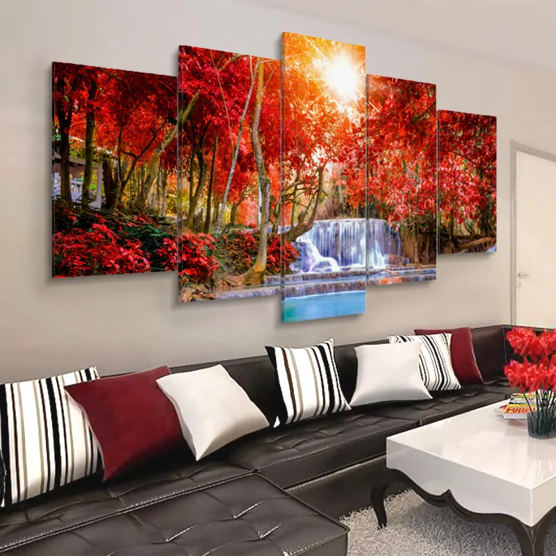 Картина на холсте 5 шт. модульные картины настенная живопись HD печать холст