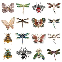 fashion butterfly brooches for women perfect rhinestone crystal hijab pins christmas gift brooches