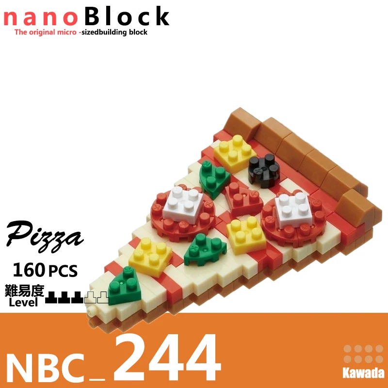 NBC244 Nanoblock пицца Строительные блоки мини Кирпичи Игрушка 160 шт. 12 лет +|Блочные