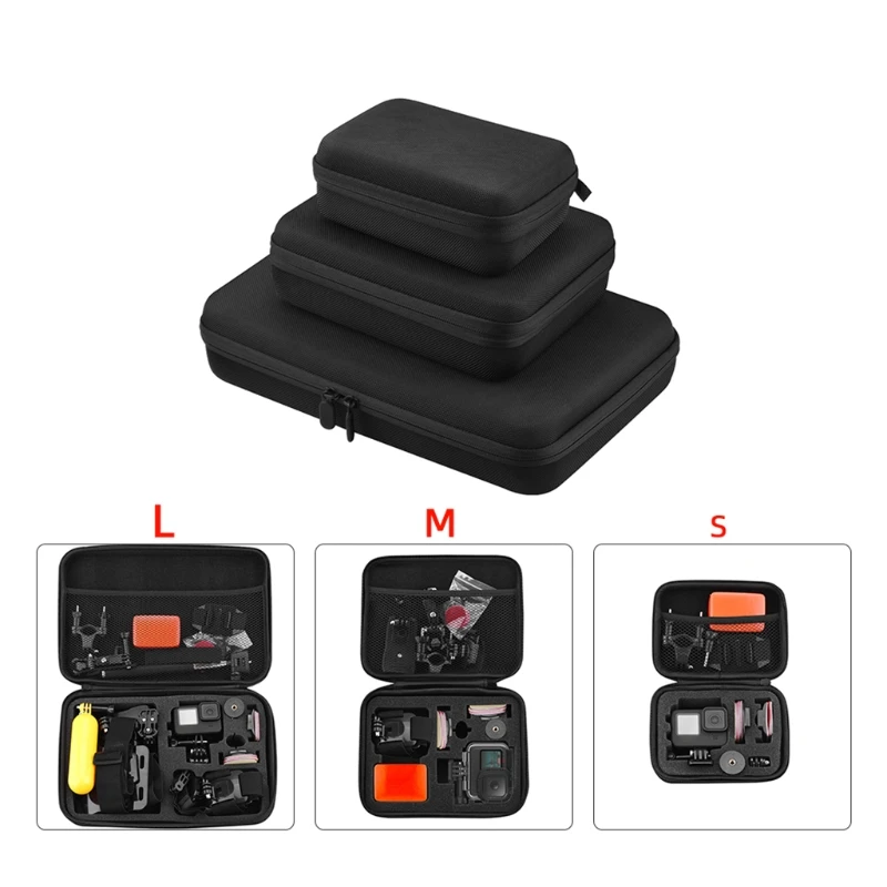 

KX4A Portable Travel Carry Case Anti-shock Storage Bag for Hero 10/9 Cameras - S M L