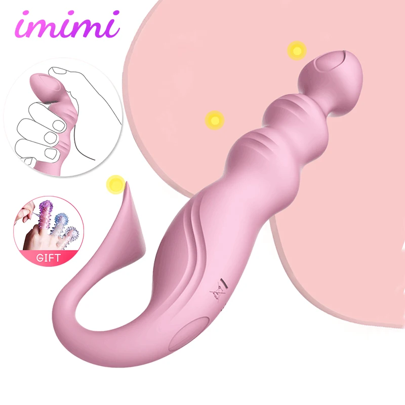 Фаллоимитатор Русалка Анальная пробка Вагина секс вибратор USB зарядка