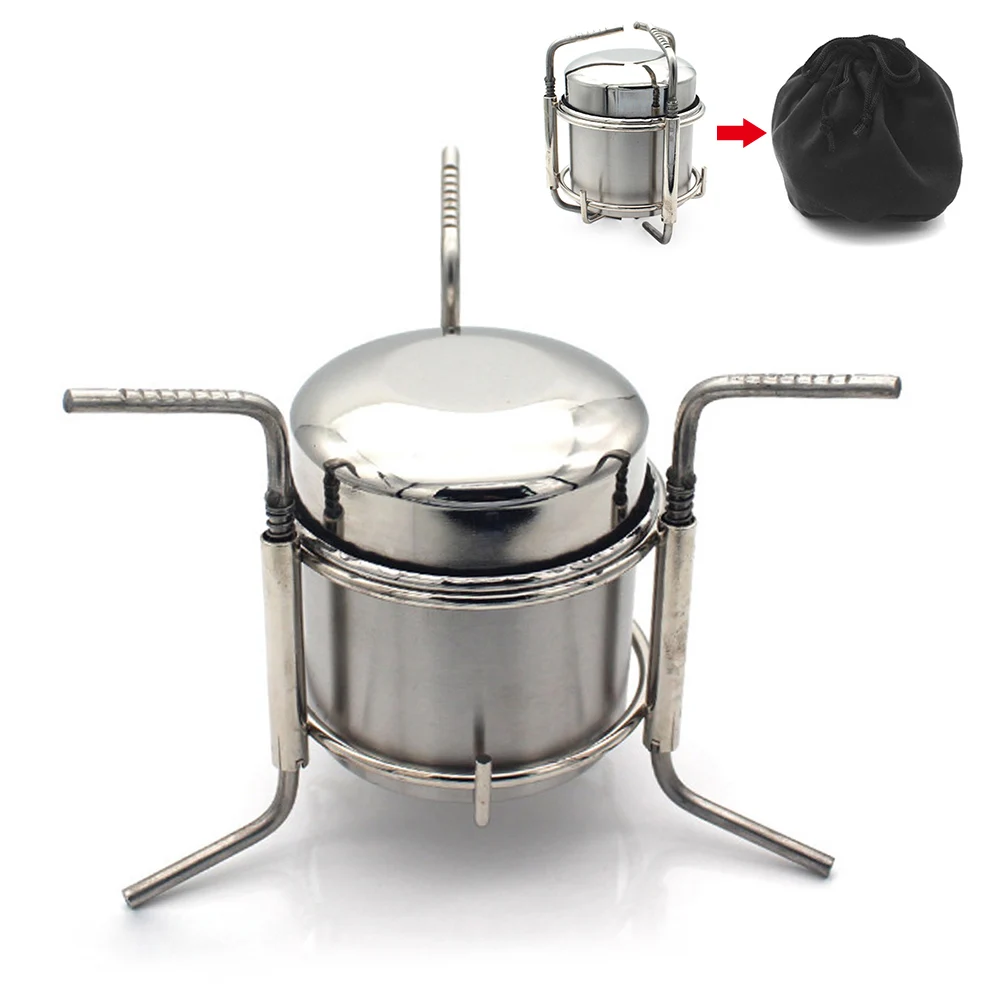 

Camping Picnic Stove Outdoor Stainless Steel Liquid Alcohol Stove Portable Liquid Burner