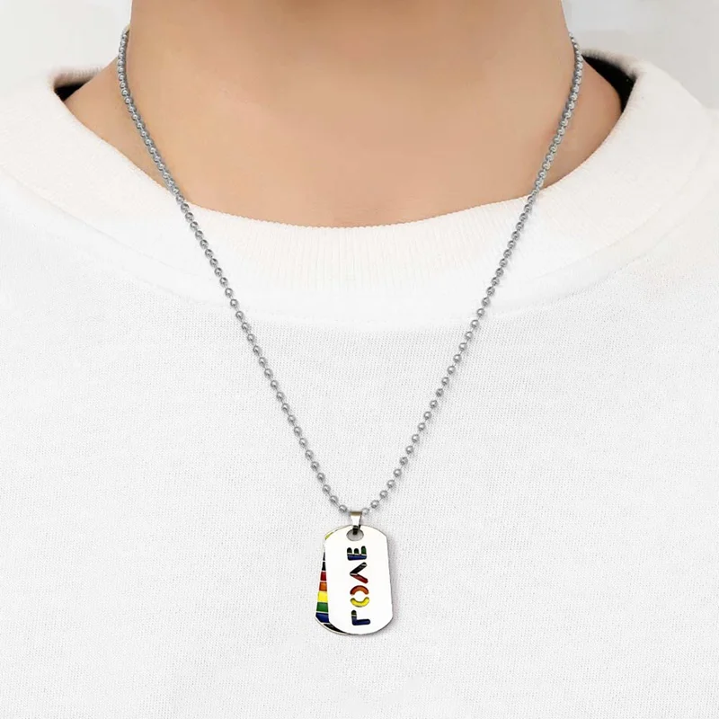 Флаг ЛГБТ Радуга лезвие бритвы кулон гей и лесбиянок гордость ожерелье кружева