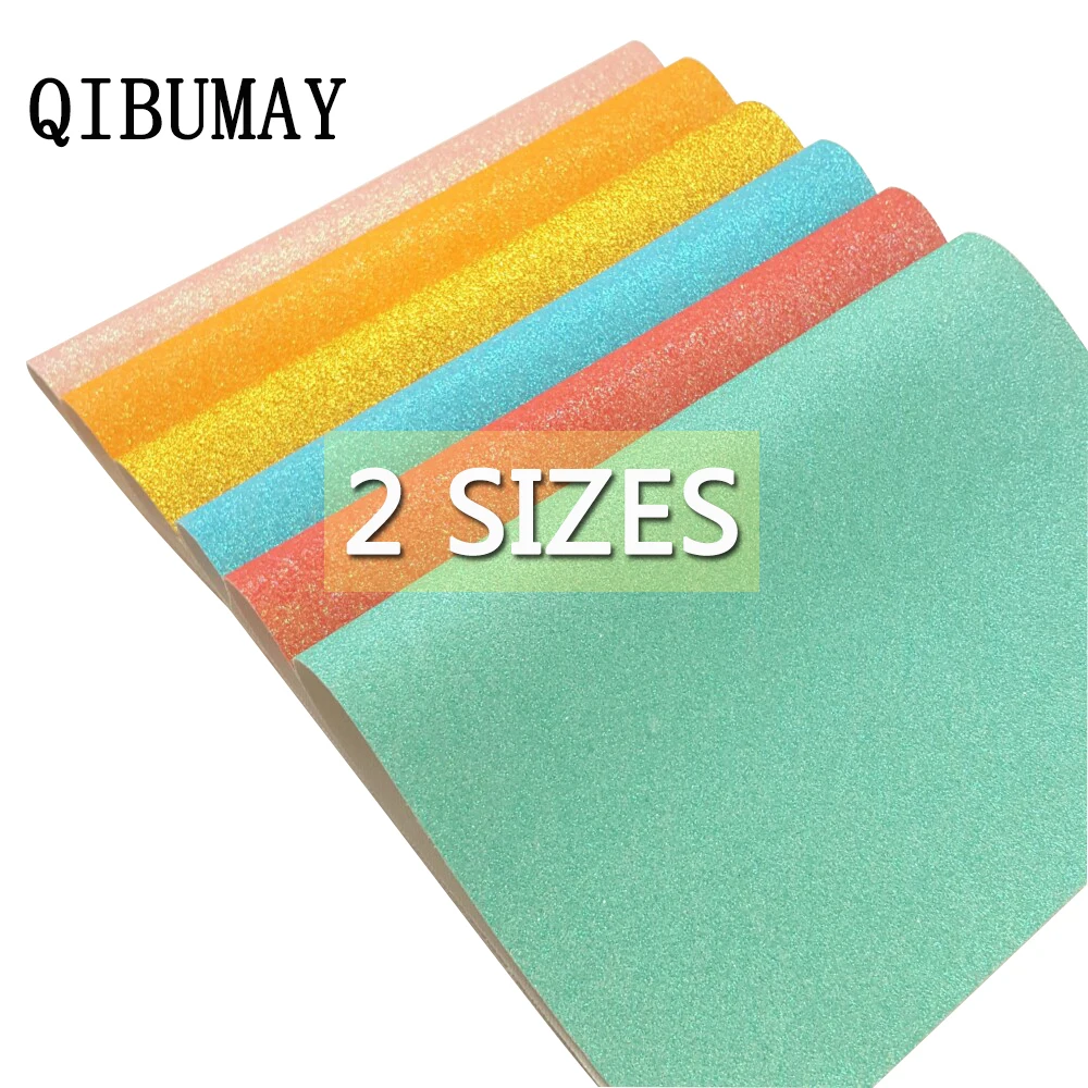 Блестящие тканевые листы QIBUMAY 2 размера блестящие синтетические кожаные