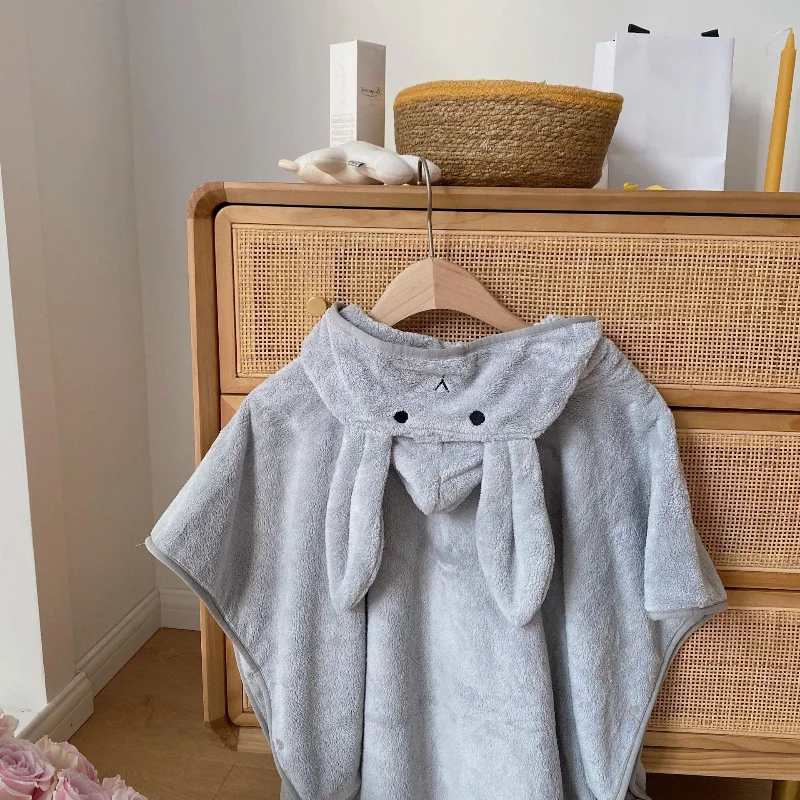 

Baby Robe Cartoon Hoodies Rabbit Cloak Girl Boys Sleepwear Bath Towels Kids Soft Bathrobe Pajamas Children's Clothing Costumes