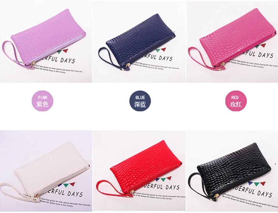 Женский кошелек из крокодиловой кожи для денег женский клатч Женская длинная