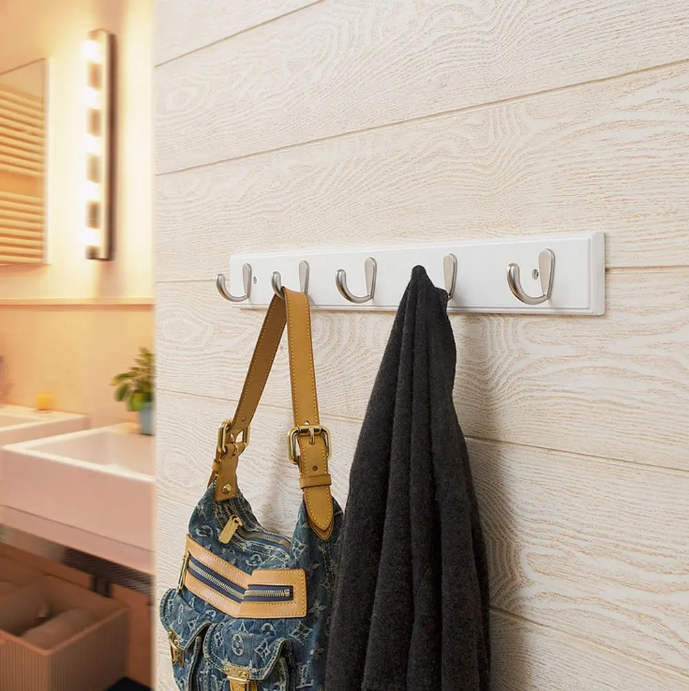 Home Decor Bamboo Coat Hook Hallway Bedroom Door Hat Clothes Rack Hanger Kitchen Toilet Wall 3 Size | Дом и сад