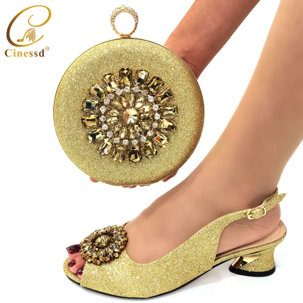 

Fashion Nigerian Party Shoe and Bag Sets Women Shoes and Bag Set In Italy African Shoes Nigerian Women Party Pumps High Heels