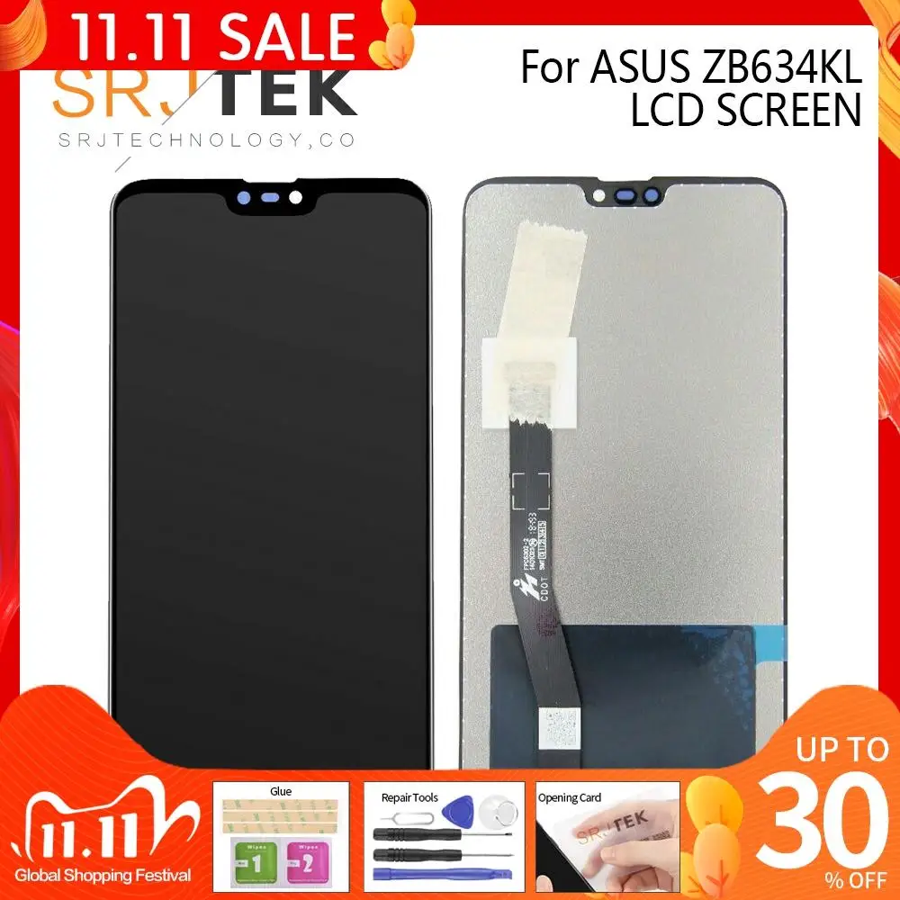 6 26 ''оригинальный для ASUS Zenfone Max Plus(M2)/ Shot ZB634KL Полный ЖК-дисплей с сенсорным