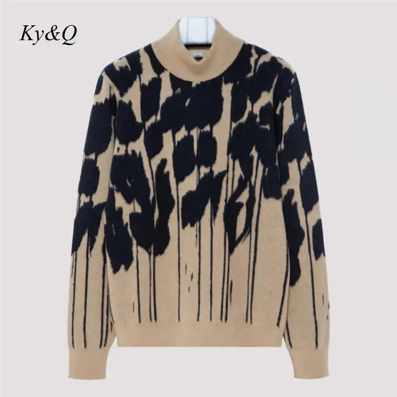 Брендовый дизайн 2020 зимний женский винтажный пуловер Цветочный жаккардовый